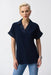 Joseph Ribkoff Style 251290 Midnight Blue Collared V-Neck Short Sleeve Top