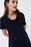 Joseph Ribkoff Midnight Blue Cowl Neck Short Sleeve T-Shirt Dress 231141 NEW