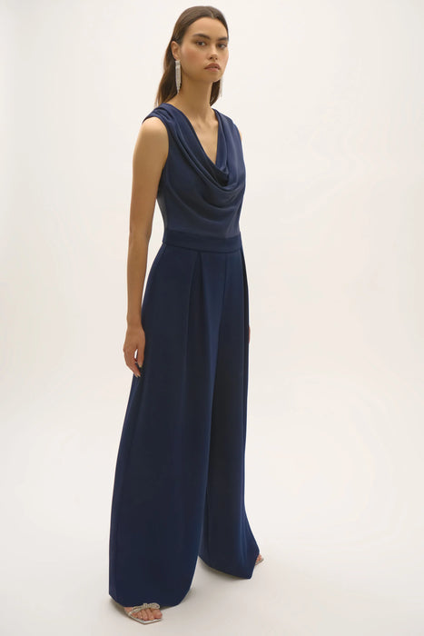 Joseph Ribkoff Midnight Blue Cowl Neck Sleeveless Jumpsuit 252703
