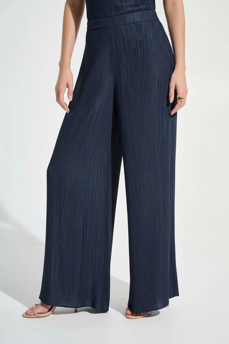 Joseph Ribkoff Crinkle Jacquard Pull-On Wide Leg Pants 262704