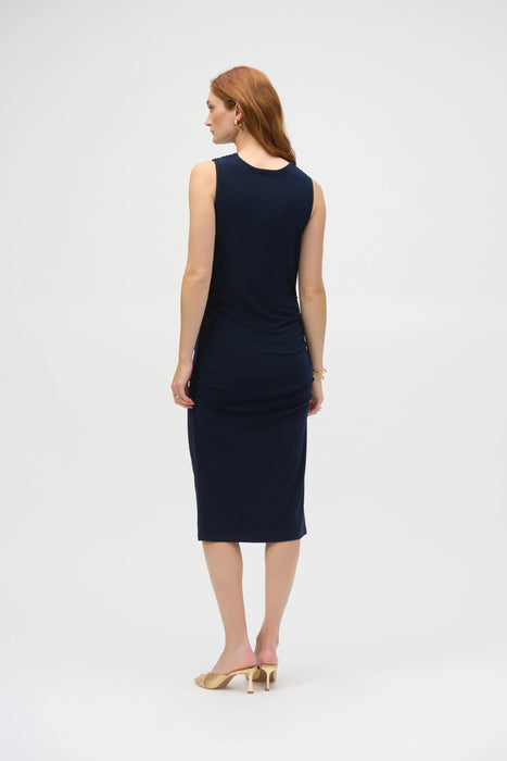 Joseph Ribkoff Draped Neck Sleeveless Sheath Dress 252188