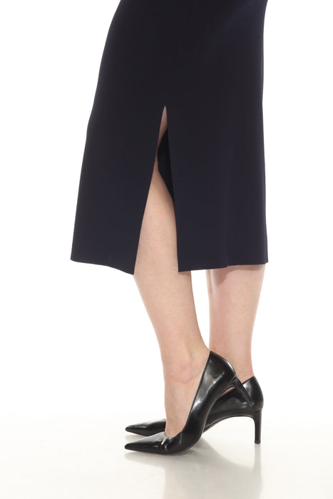 Joseph Ribkoff Midnight Blue High Waist Midi Pencil Skirt 251917