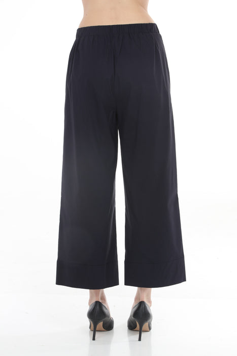 Joseph Ribkoff Midnight Blue High-Waist Poplin Culotte Pants 261264