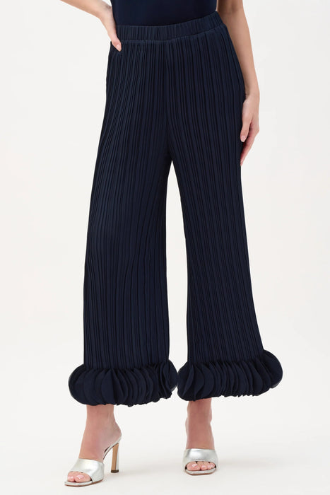Joseph Ribkoff Midnight Blue Lightweight Pleated Wide Leg Pants 253940S26