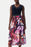 Joseph Ribkoff Midnight Blue/Multi Butterfly Print Pull On Midi Skirt 232018 NEW