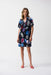 Joseph Ribkoff Style 251111 Midnight Blue/Multi Doodle Print Mini Shift Dress