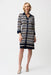 Joseph Ribkoff 261903 Midnight Blue/Multi Geometric Print A-Line Shirt Dress