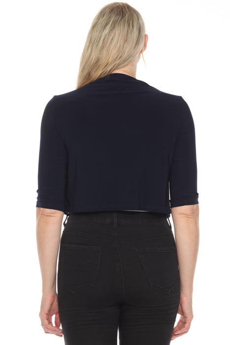 Joseph Ribkoff Midnight Blue Open Front Cropped Cover Up 251173