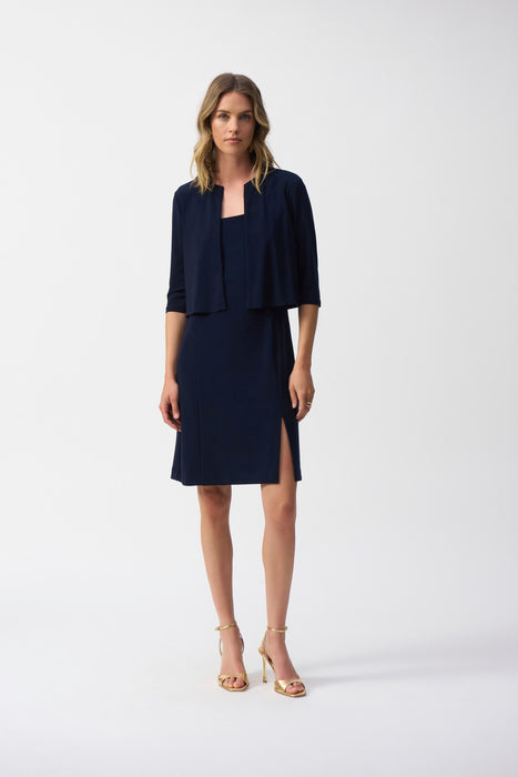 Joseph Ribkoff Midnight Blue Open Front Cropped Cover Up 251173