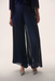 Joseph Ribkoff 254724 Midnight Blue Pleated Pull On Wide Leg Pants