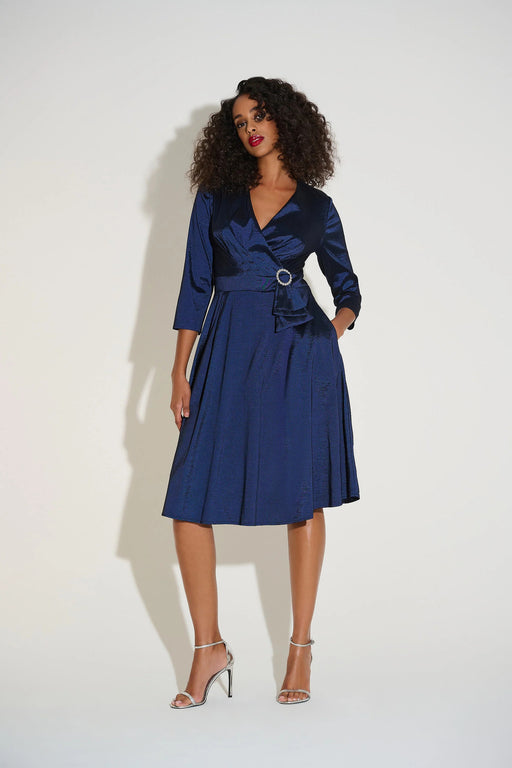 Joseph Ribkoff Fit & Flare Taffeta Dress with Rhinestone Buckle for Women AfterRetail Joseph Ribkoff Fit & Flare Taffeta Dress with Rhinestone Buckle for Women AfterRetail