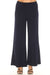 Blue flared pants with front seams and elastic waistband from Joseph Ribkoff