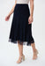 Joseph Ribkoff Style 231223 Midnight Blue Sheer Hem Pull On Midi Skirt