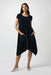 Joseph Ribkoff Style 251146 Midnight Blue Silky Knit Midi Cocoon Dress