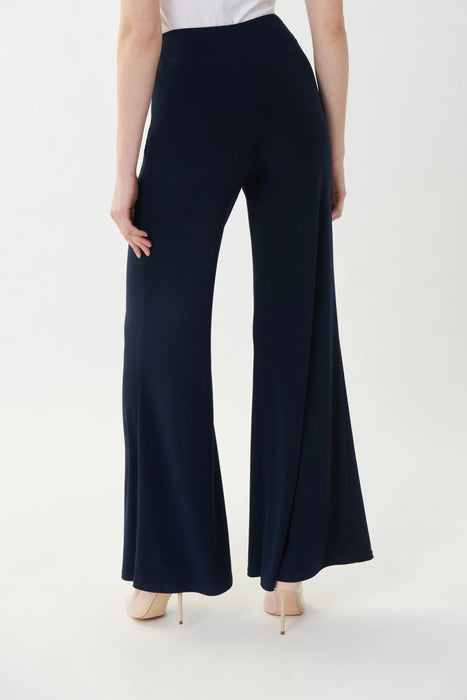 Joseph Ribkoff Midnight Blue Silky Knit Pull On Flared Pants 161096S26