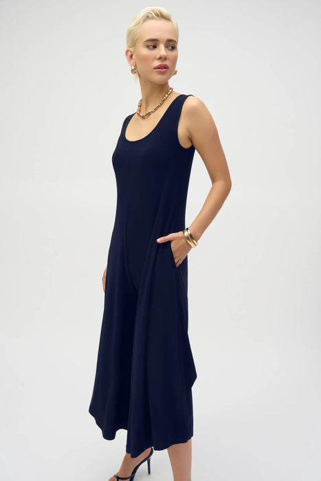 Joseph Ribkoff Sleeveless Cropped Wide Leg Jumpsuit 252056