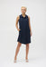 Joseph Ribkoff Style 252173 Midnight Blue Button-Down Sleeveless Shirt Dress