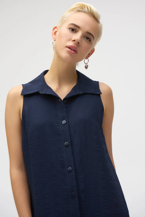 Joseph Ribkoff Button-Down Sleeveless Shirt Dress 252173