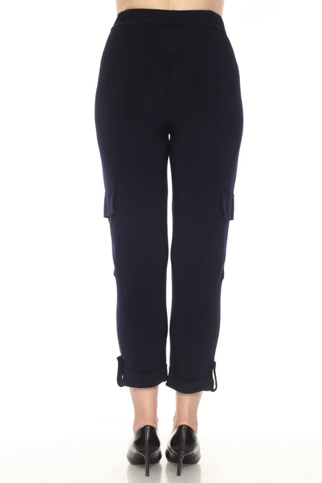 Joseph Ribkoff Midnight Blue Slim Cropped Cargo Pants 251113