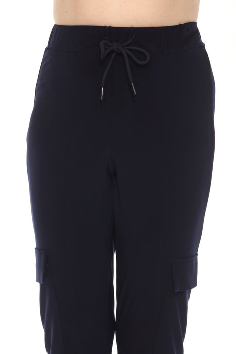 Joseph Ribkoff Midnight Blue Slim Cropped Cargo Pants 251113