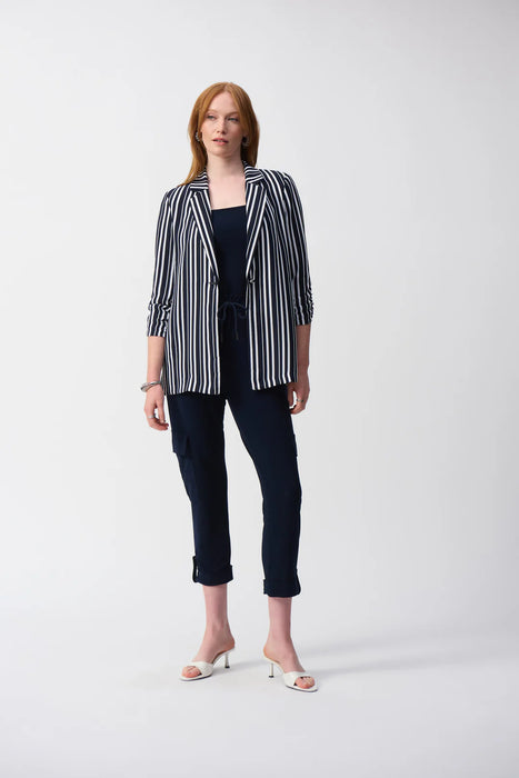 Joseph Ribkoff Midnight Blue Slim Cropped Cargo Pants 251113