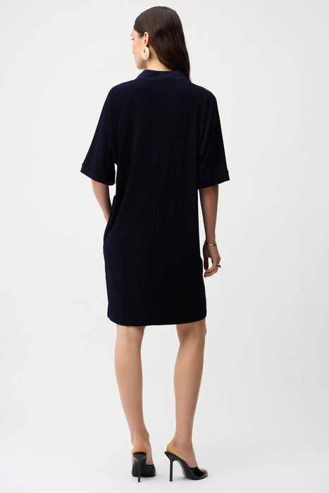 Joseph Ribkoff Notched V-Neck Half Sleeve Shift Dress 261010