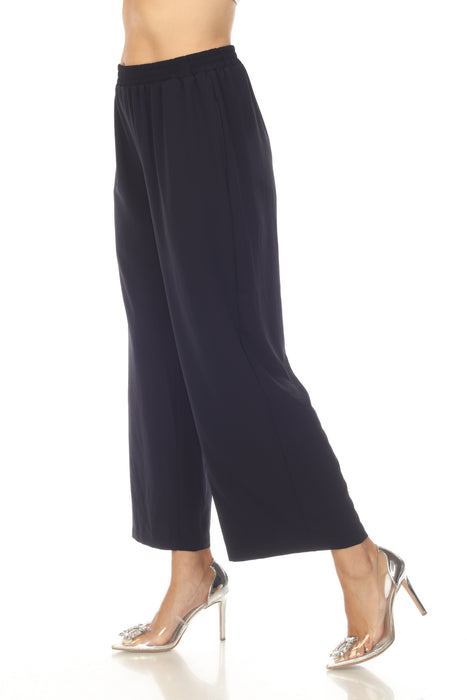 Joseph Ribkoff Midnight Blue Stretch Pull On Cropped Straight Relaxed Pants 232019 NEW