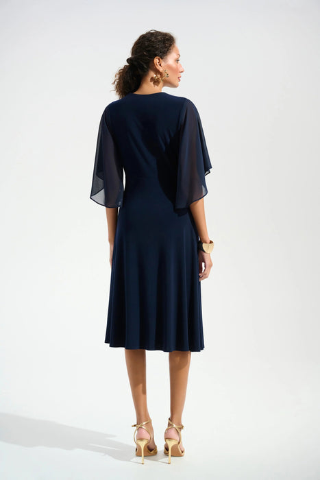 Joseph Ribkoff Surplice Neck Fit and Flare Dress 261710