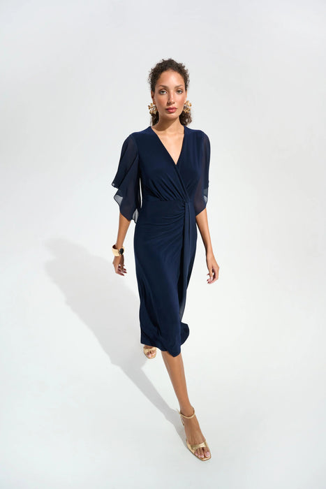 Joseph Ribkoff Surplice Neck Fit and Flare Dress 261710