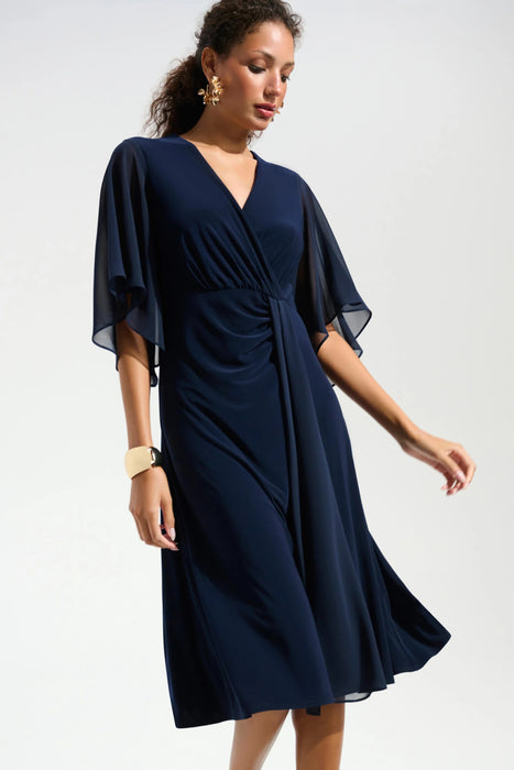 Joseph Ribkoff Surplice Neck Fit and Flare Dress 261710