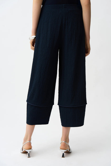 Joseph Ribkoff Midnight Blue Textured Crop Lantern Pants 261062