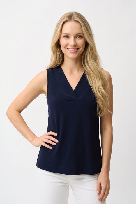 Joseph Ribkoff Midnight Blue V-Neck Lightweight Tank Top 241239S26