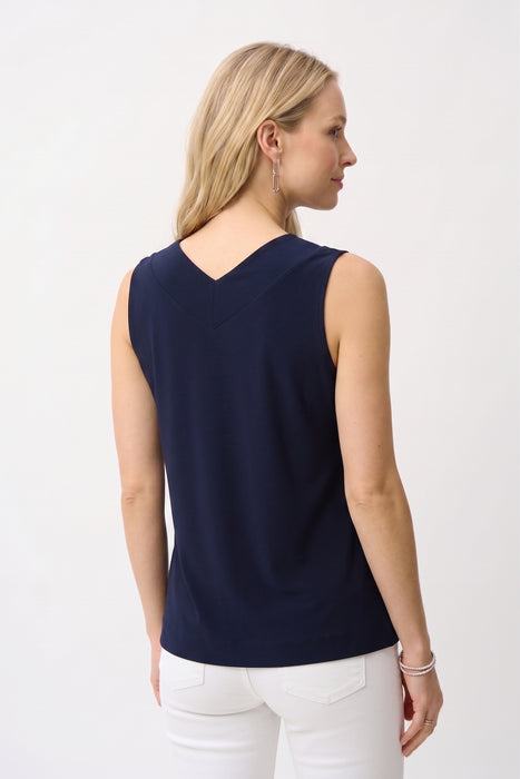 Joseph Ribkoff Midnight Blue V-Neck Lightweight Tank Top 241239S26