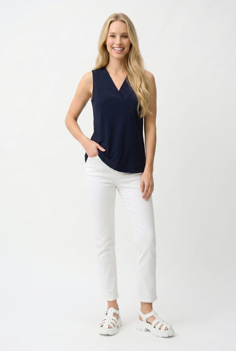 Joseph Ribkoff Midnight Blue V-Neck Lightweight Tank Top 241239S26