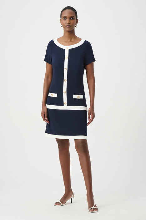Joseph Ribkoff Color Block Mini Sheath Dress 261091