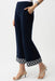 Joseph Ribkoff 261246 Midnight Blue/Vanilla Guipure Detail Culotte Pull-On Pants