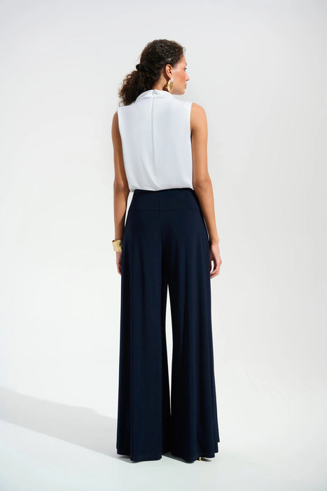 Joseph Ribkoff Mock Neck Tie Wide Leg Jumpsuit 261725
