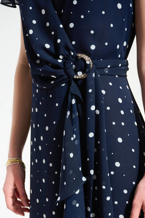 Joseph Ribkoff Printed Chiffon High Low Wrap Dress 261739