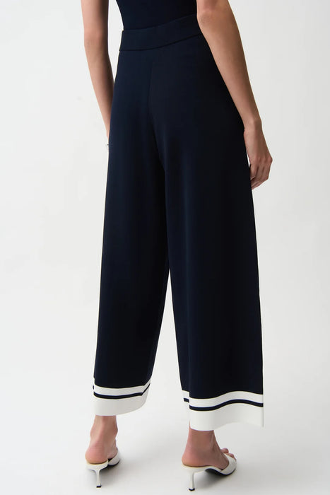 Joseph Ribkoff Midnight Blue/Vanilla Striped Culotte Pants 261942