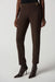 Joseph Ribkoff Style 233180 Mocha Buckle Detail Pull On Slim Straight Ankle Pants
