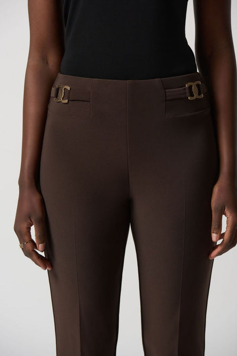 Joseph Ribkoff Buckle Detail Pull On Slim Straight Ankle Pants 233180