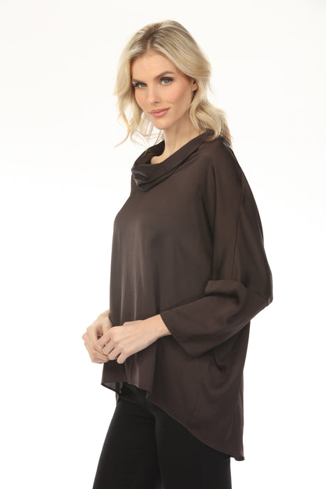 Joseph Ribkoff Cowl Neck Satin Boxy Tunic Top 254217