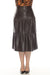 Joseph Ribkoff Style 233287 Mocha Faux Leather Tiered Midi Skirt