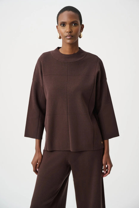 Joseph Ribkoff Mock Neck 3/4 Sleeve Boxy Sweater 261981