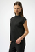 Joseph Ribkoff 254935 Black Mock Neck Embellished Sleeveless Top