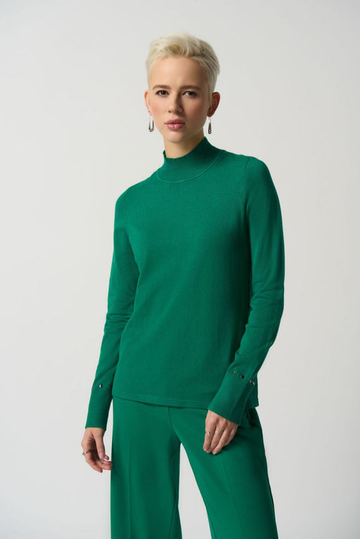 Joseph Ribkoff Kelly Green Mock Neck Long Sleeve Fitted Sweater Top 233949 NEW