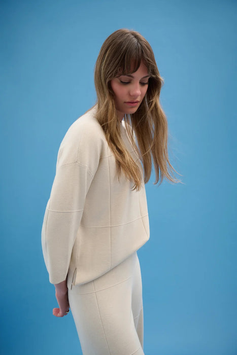 Joseph Ribkoff Mock Neck 3/4 Sleeve Boxy Sweater 261981