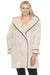 Joseph Ribkoff Style 251184 Moonstone/Black Hooded Lightweight Coat