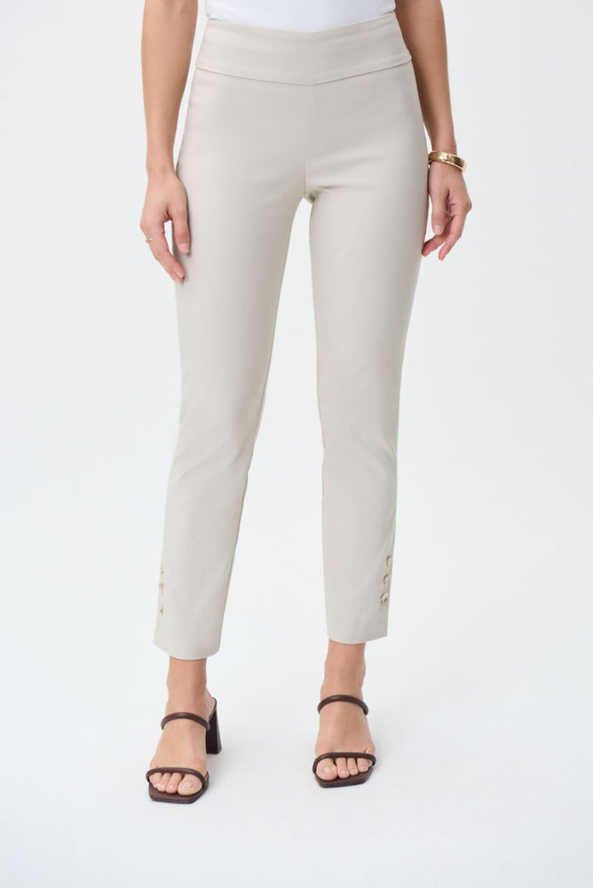 Joseph Ribkoff Style 231195 Moonstone Buttoned Ankle Pull On Cropped Pants