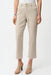 Woman wearing beige straight leg ankle-length jeans from Joseph Ribkoff